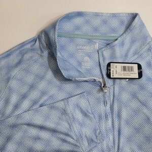 NWT $118 Johnnie O Performance Sperlings Permafrost UPF 50 Pullover Zip Mens LG